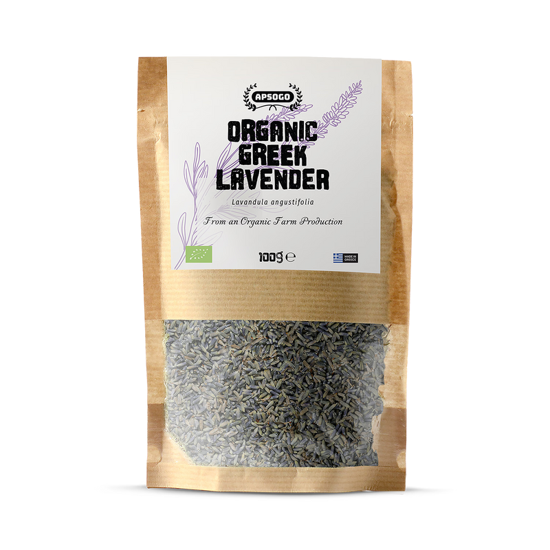 APSOGO organic lavender loose leaf herbal tea 100g - British product