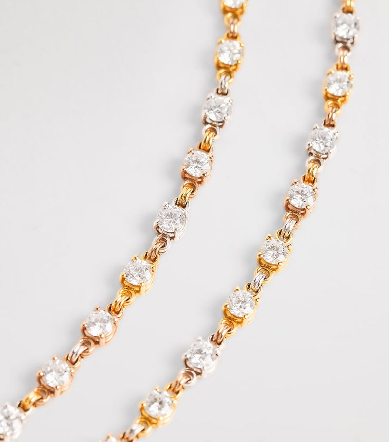 Spinelli Kilcollin Aysa mixed gold diamond necklace (British brand)