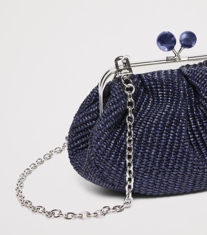 Weekend Max Mara woven Pasticcino clutch bag small, imported from the UK