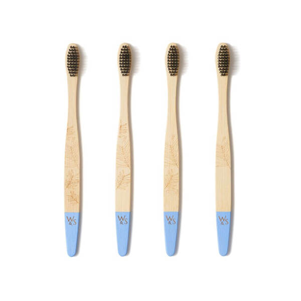 Wild & Stone Bamboo Toothbrush Firm Bristles 4 Pack (British brand)