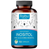 Superdrug RAIBU Myo Inositol & D-Chiro Inositol Supplement for PCOS Support 150 Capsules- Buy online at McGrocer