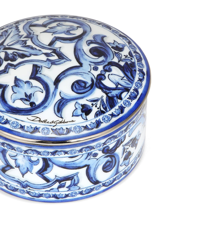 Dolce&Gabbana Casa porcelain Blu Mediterraneo trinket box - British product