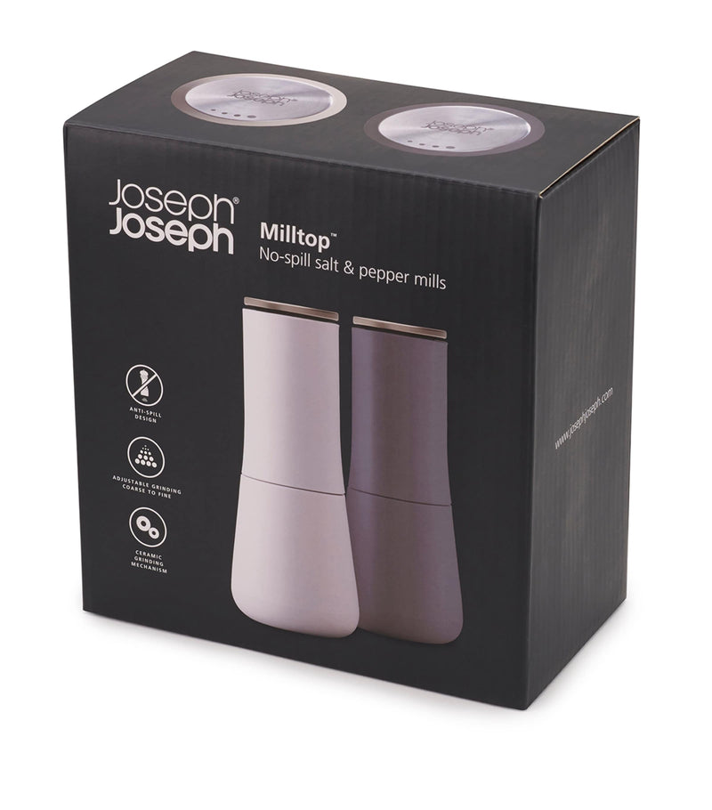 Joseph Joseph Milltop salt and pepper mills, UK version