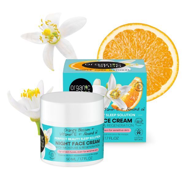 Organic Shop Orange Blossom night cream 50ml, imported from the UK