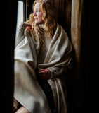 Araminta Campbell Alpaca-Blend Woodland Inkcap Throw 150cm x 230cm - British product