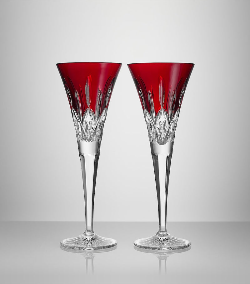 Waterford Lismore crystal champagne flutes set of 2 170ml (British brand)