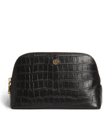 Harrods Harrods Small Croc-Embossed Leather Cosmetics Bag- Buy online at McGrocer