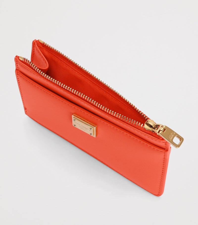 Dolce&Gabbana leather card holder with gold hardware - British product