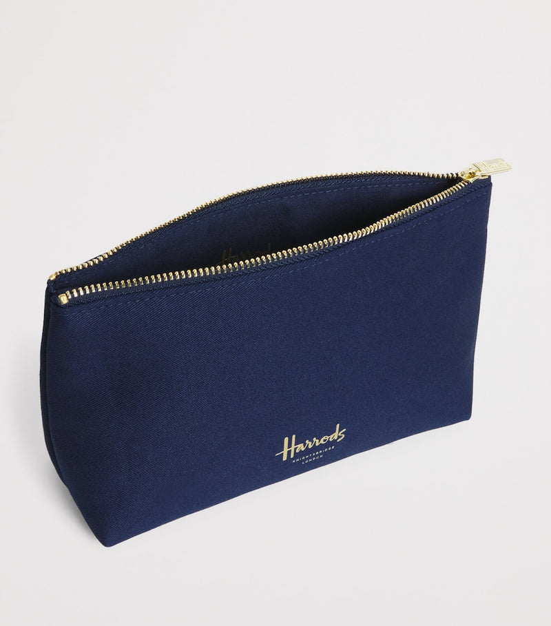 Harrods small zipped logo cosmetic bag, imported from the UK