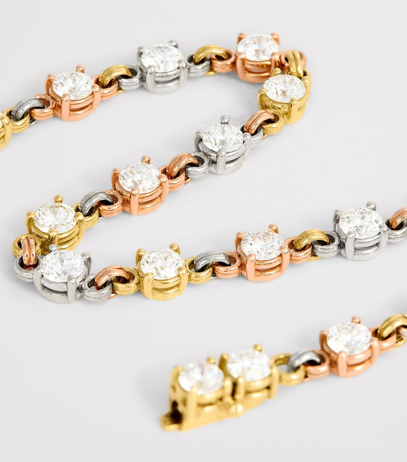 Spinelli Kilcollin Aysa bracelet mixed gold diamonds (British brand)