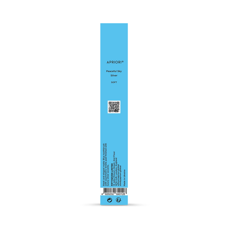 APRIORI Peaceful Sky silver soft toothbrush - British product