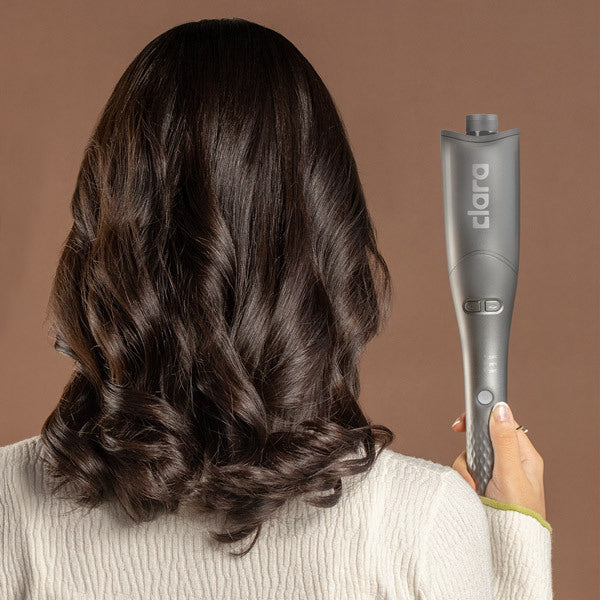 CLARA oil-coated auto-curler grey, imported from the UK