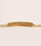Suzanne Kalan yellow gold block-chain ID bracelet, imported from the UK