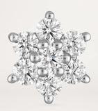 Maria Tash white gold diamond flower stud earring 7mm (British brand)