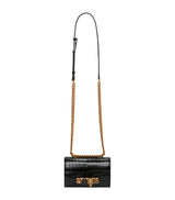 Harrods Alexander McQueen Leather Jewelled Satchel Bag- Buy online at McGrocer