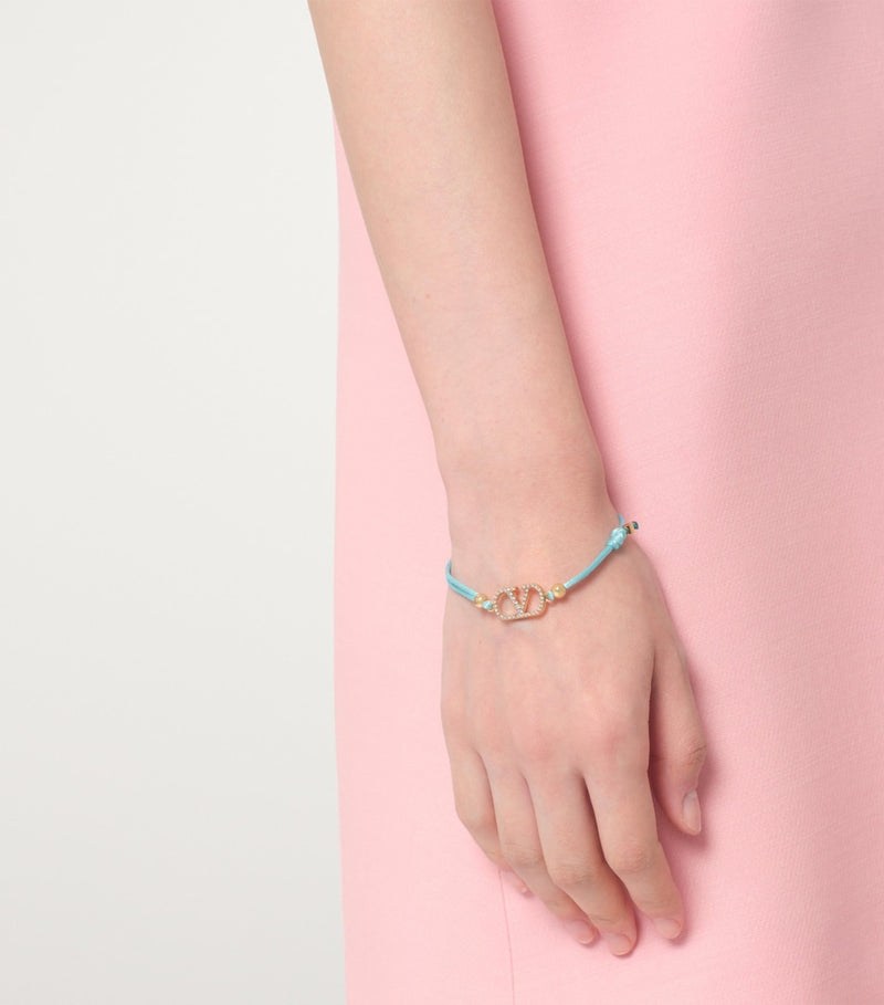 Valentino Garavani Crystal VLogo Signature bracelet, UK version