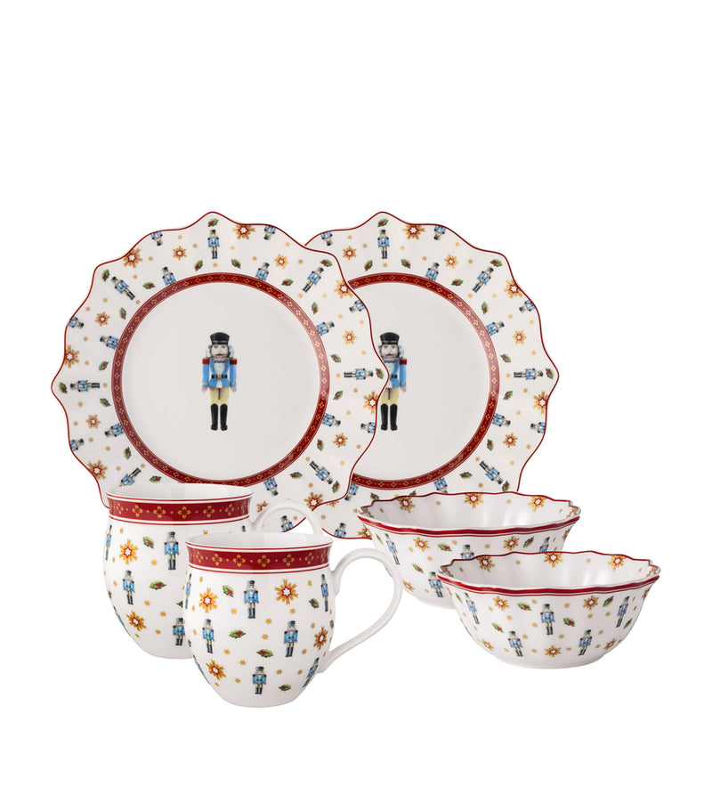 Villeroy & Boch porcelain breakfast set Nutcracker Toy's Delight 6-piece (British brand)