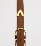 Maje leather double buckle belt, 2cm wide, imported from the UK
