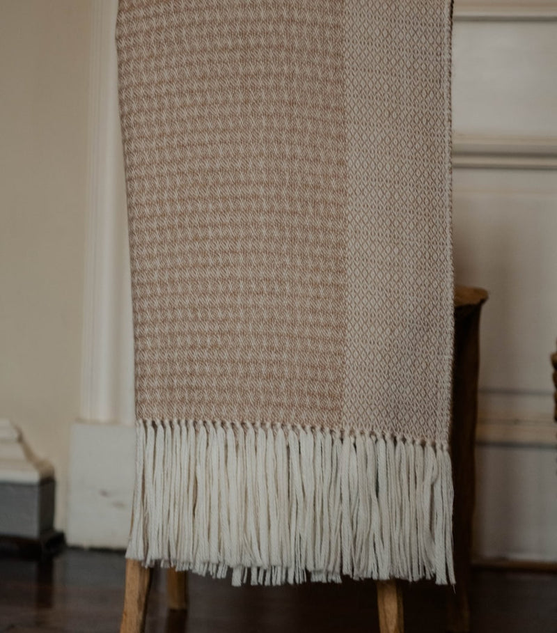 Araminta Campbell Alpaca-Blend Willow Throw 150cm x 230cm - British product