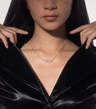 Messika Move Classique pink gold diamond pavé necklace 0.70ct - British product