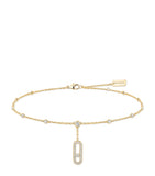 Messika Move Uno yellow gold pave diamond anklet 0.35ct (British brand)