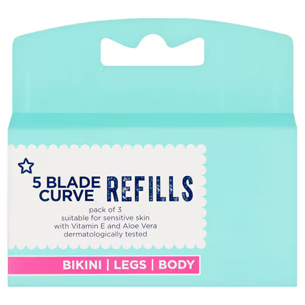 Superdrug Curve 5 razor blade refills 3-pack (British brand)