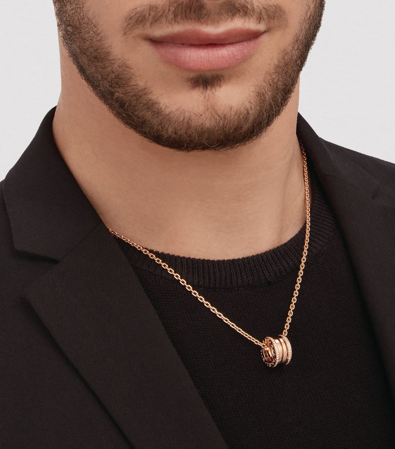 Bvlgari B.zero1 rose gold and diamond necklace, imported from the UK