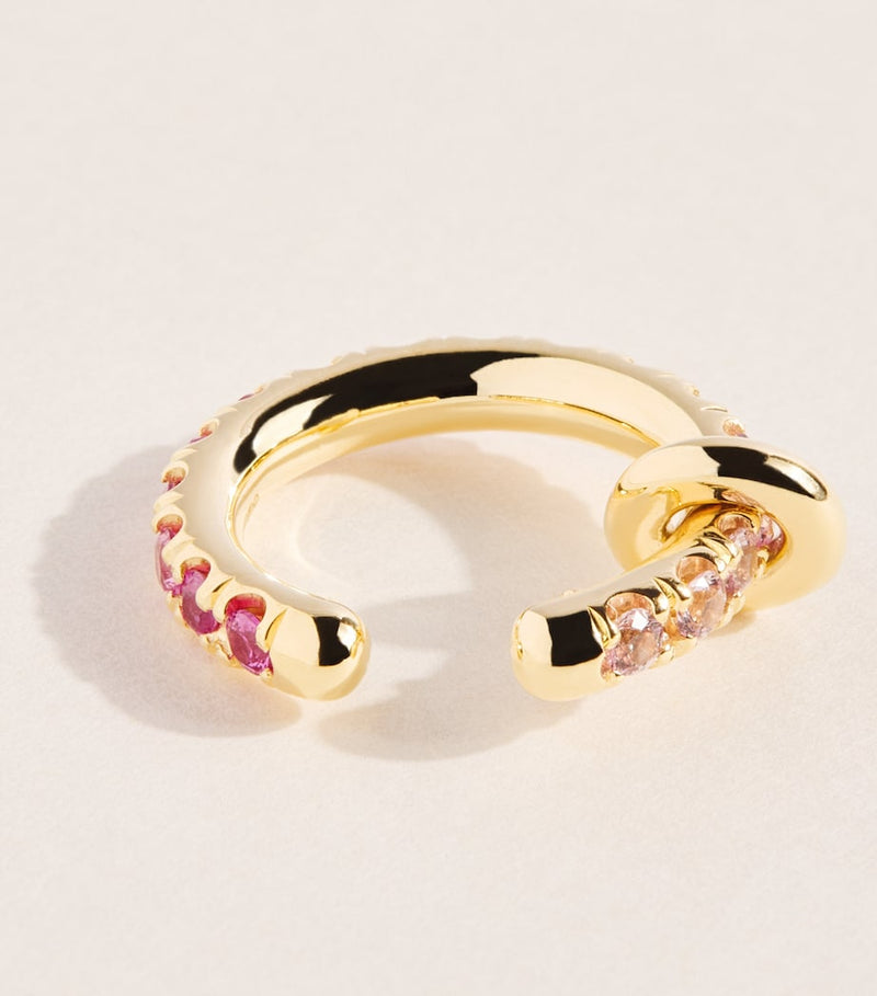 Spinelli Kilcollin yellow gold ear cuff with pink sapphires - British product