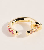 Spinelli Kilcollin yellow gold ear cuff with pink sapphires - British product