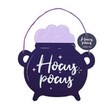 Superdrug Something Different Hocus Pocus Cauldron Hanging Sign, 20cm x 20cm x 1cm- Buy online at McGrocer