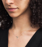 Astrid & Miyu white gold emerald diamond necklace, UK version