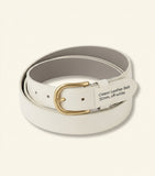 Givenchy calfskin leather belt with oval buckle, imported from the UK
