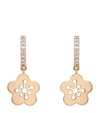 Boodles blossom mini drop earrings rose gold diamonds - British product
