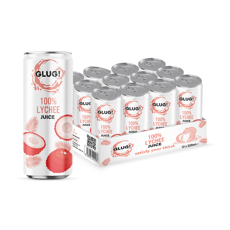 GLUG! 100% lychee juice 12x320ml - British product