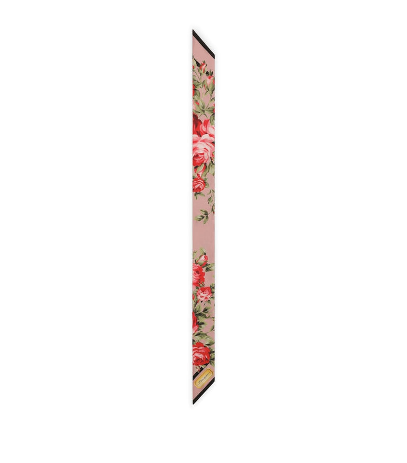 Dolce&Gabbana skinny silk floral scarf 100cm x 6cm, imported from the UK