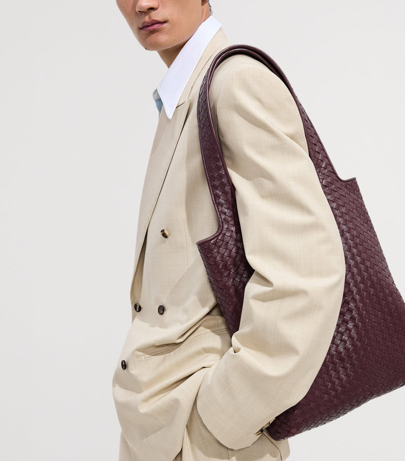 Bottega Veneta small leather Veneto tote bag, imported from the UK