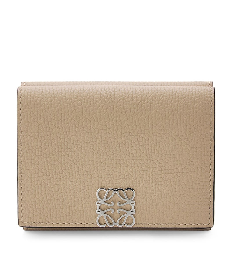 LOEWE pebble calfskin trifold wallet Anagram closure (British brand)