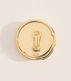 Chloé Pleats clip-on earrings in gold-tone finish, imported from the UK