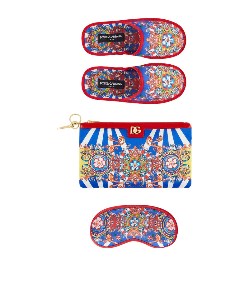 Dolce&Gabbana Casa Carretto travel set with sleep mask and slippers (British brand)