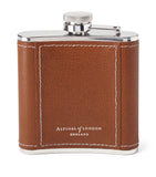 Aspinal of London classic leather hip flask - British product