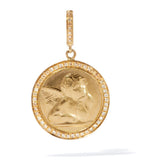 Annoushka Mythology cherub charm yellow gold brown diamonds, imported from the UK