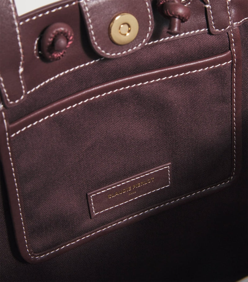 Claudie Pierlot leather drawstring tote bag - (British brand)