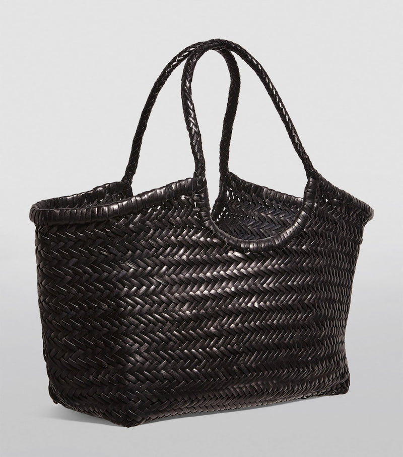 Dragon Diffusion large leather woven Nantucket tote bag (British brand)