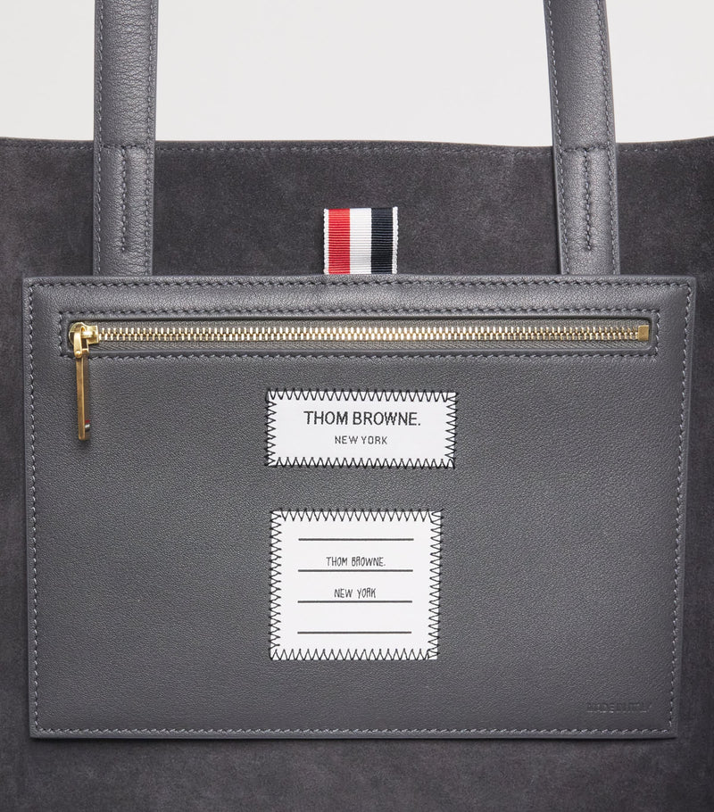 Thom Browne leather Cabas tote bag - British product