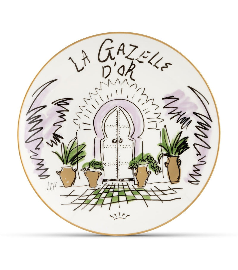 GINORI 1735 La Gazelle D'Or decorative plate 27cm, UK version
