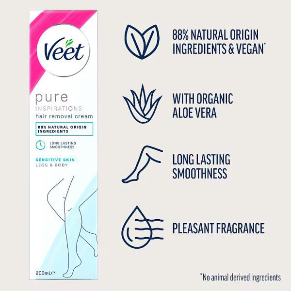 Veet hair removal cream sensitive skin 200ml (British brand)