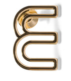 Miu Miu logo brooch brass pin, Italian fashion (British brand)