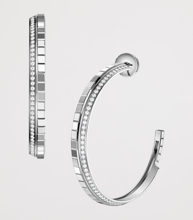 Chopard Ice Cube hoop earrings white gold diamond - (British brand)