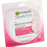 Garnier Moisture Bomb Sakura Hyaluronic Acid Sheet Mask 28g, UK version