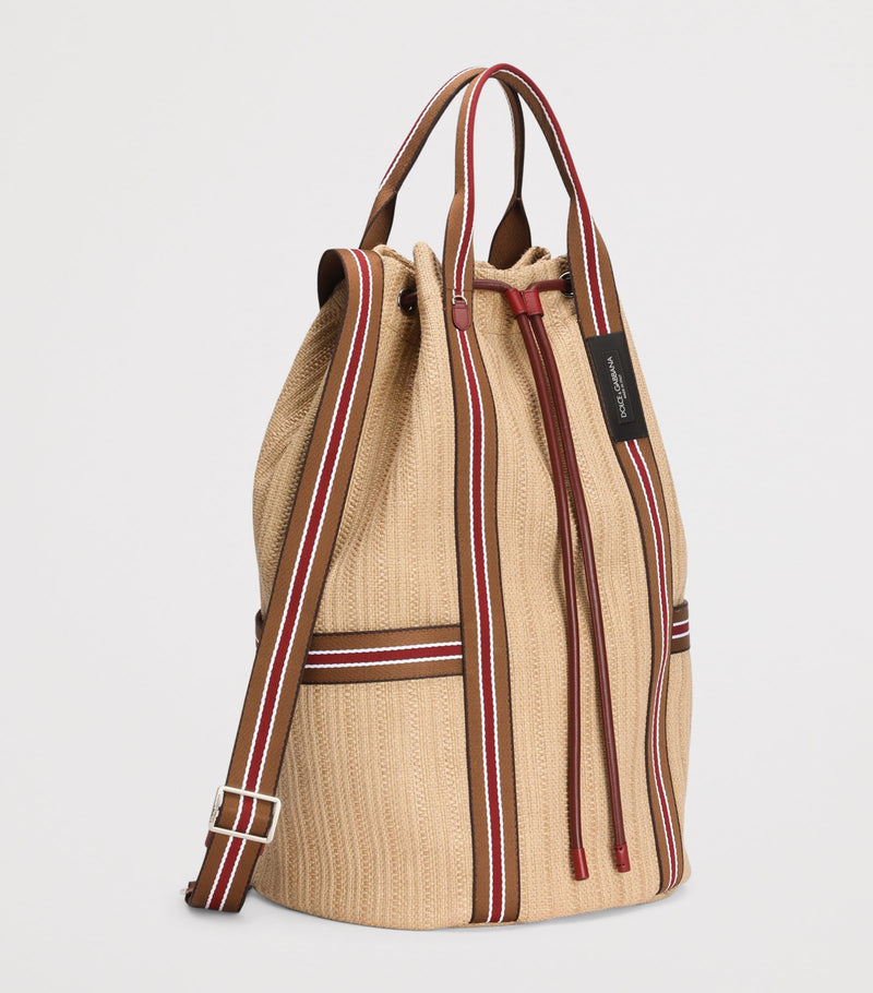Dolce&Gabbana raffia leather backpack - British product